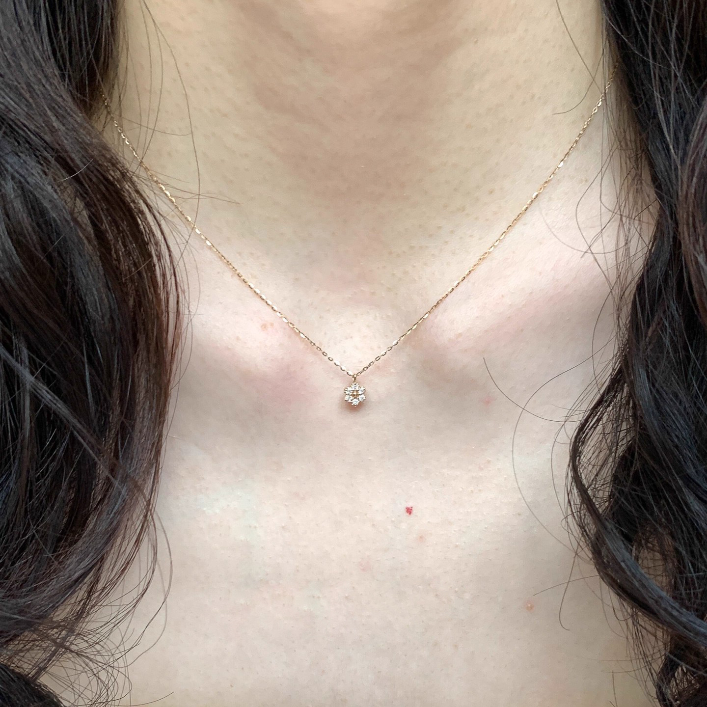 S925银mini闪钻五叶花项链高级轻奢毛衣链2025新款爆款精致锁骨链