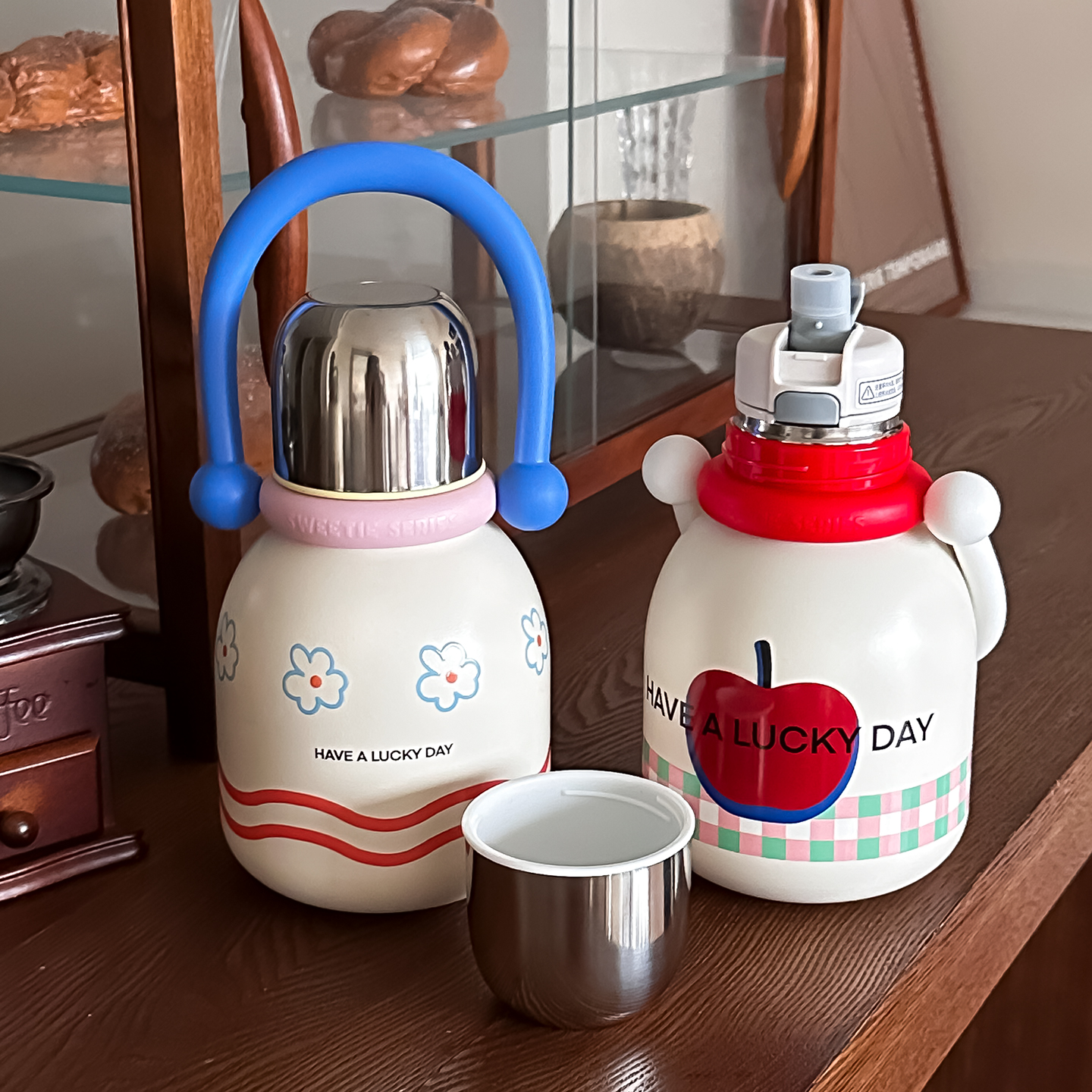 保温杯大容量学生上学专用2025新款吸管杯一盖两用双饮口大肚水壶