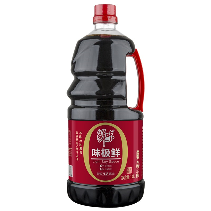 富氏鲜咔味极鲜酱油1.8L大桶纯粮酿造蘸寿司海鲜好太太产酿造酱油