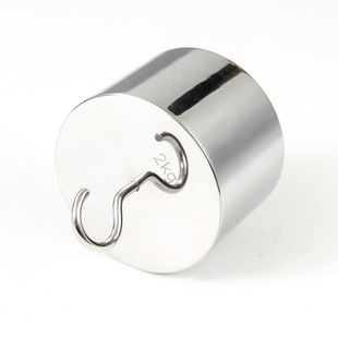 不锈钢M1级2kg双钩带钩砝码单钩砝码10N砝码20N吊钩法码拉力包邮