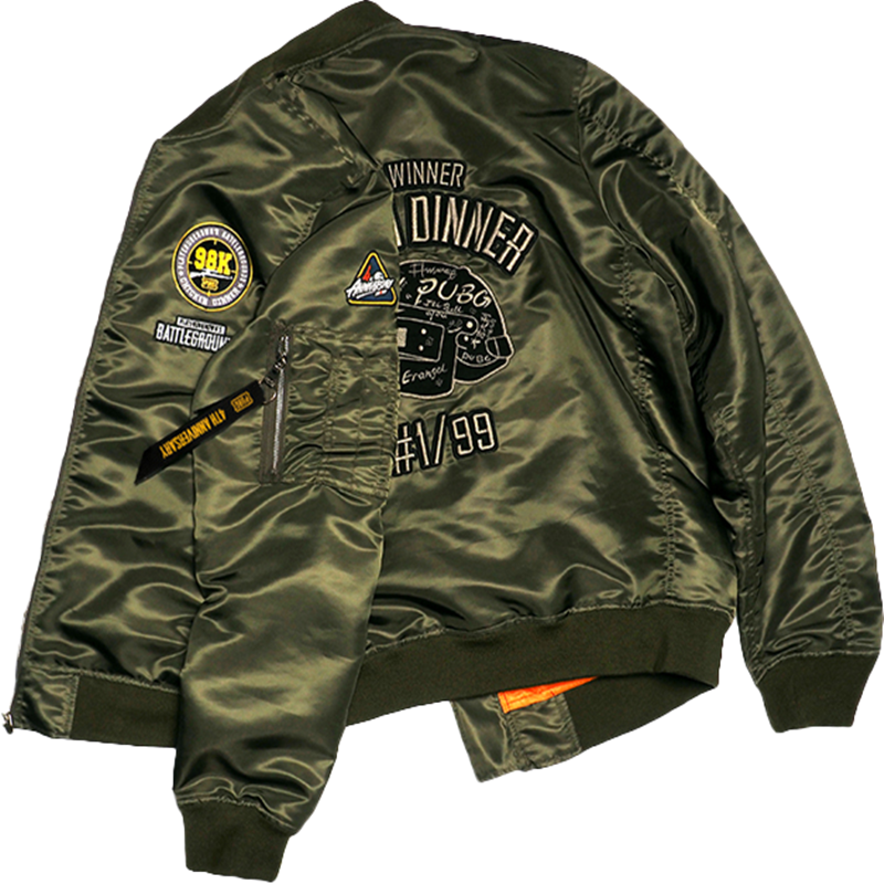 绝地求生PUBG 限定复古飞行夹克 春秋薄款 男女同款