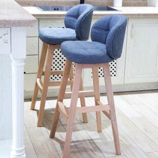 脚凳家用椅子吧凳实木吧台椅轻奢酒吧桌椅现简约凳子吧椅