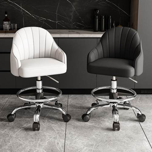 厨房做饭椅子万向轮酒吧椅收银台专用凳子前台坐椅厨房吧台升降椅