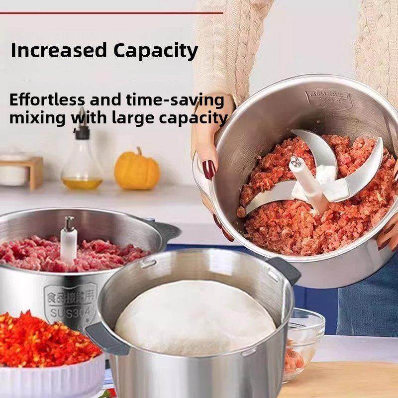 德国全自动电动绞肉机不锈钢蔬菜搅拌器绞肉机胡椒蒜绞肉机和面条