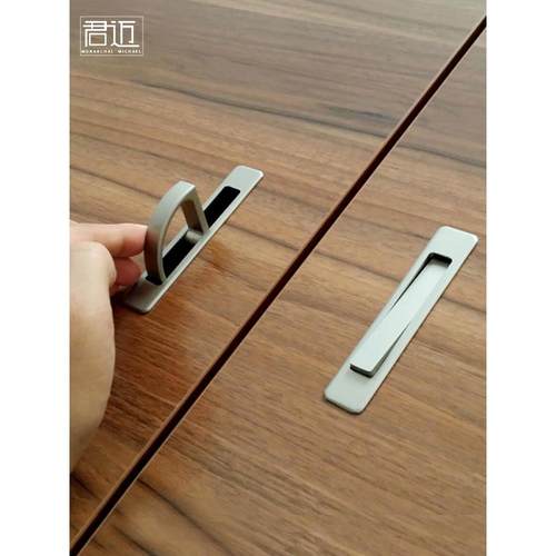 榻榻米上的暗拉手隐形隐藏嵌入式暗扣床板衣柜门拉手抽屉地柜把手