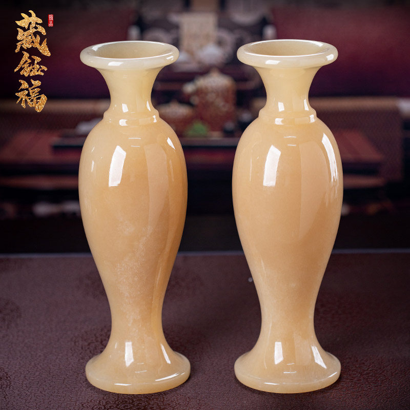 天然玉石客厅装饰花瓶乔迁礼品