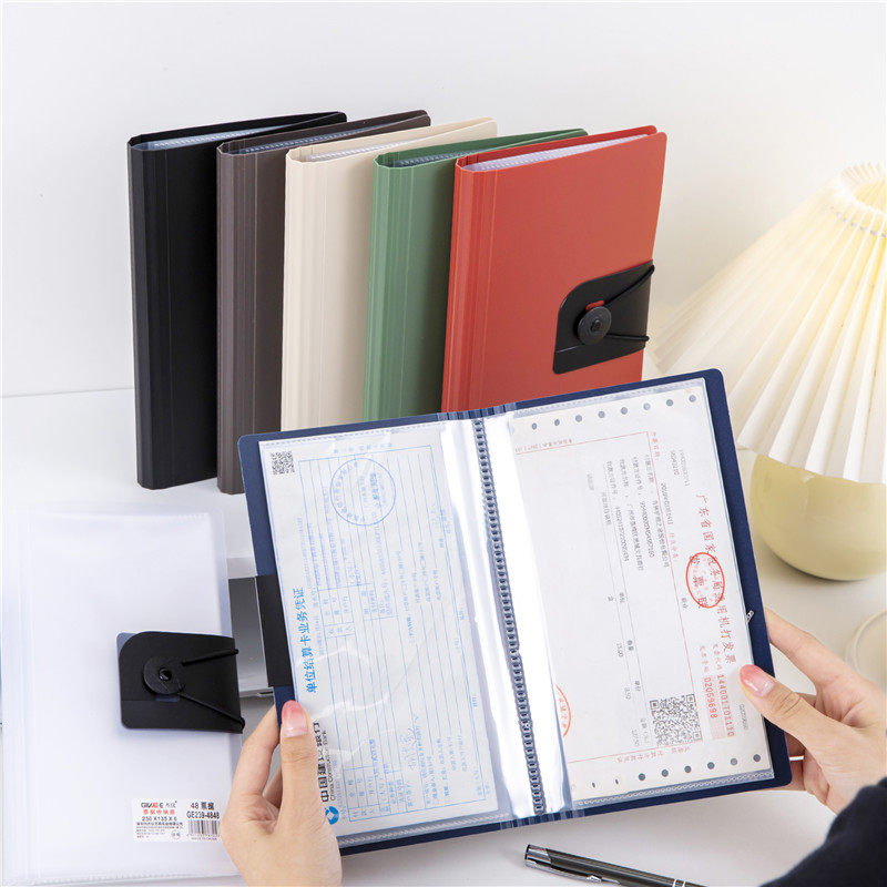 演唱会票夹银行活期定期存单夹收纳本夹多功能支票票据收集册户口存折本证件飞机音乐剧收纳卡包风琴包极简风