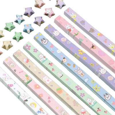 卡通星星折纸条夜光折纸条手工纸