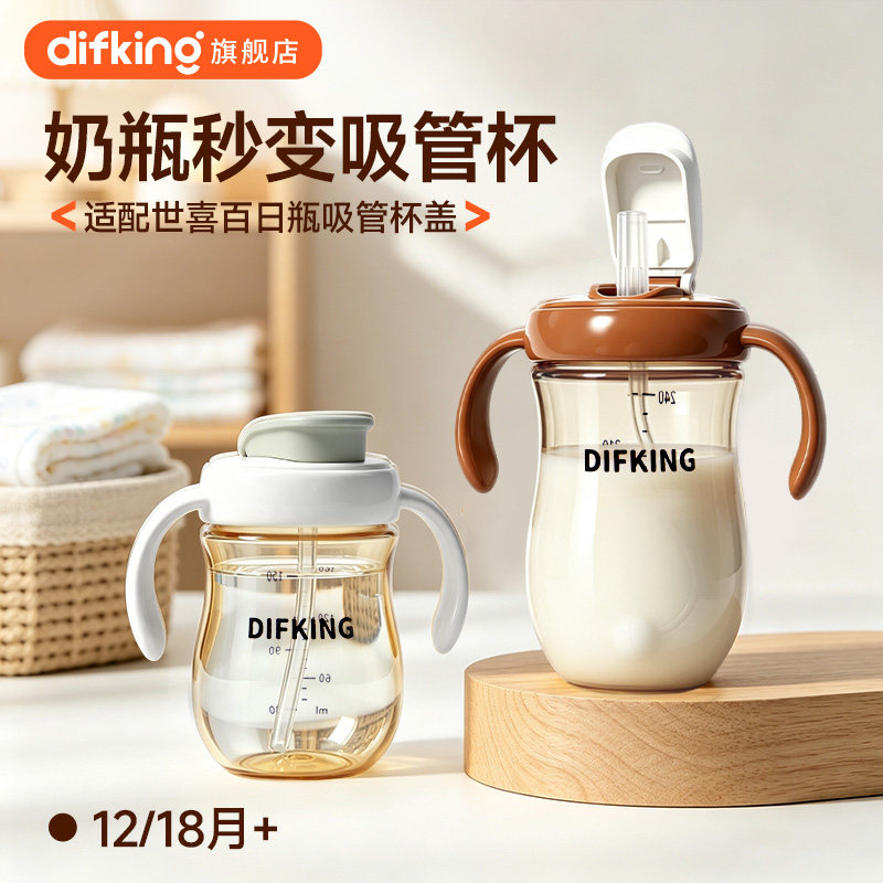 适配于世喜百日瓶配件直饮杯盖图片
