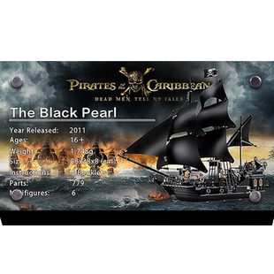 Light your bricks 适用乐高海盗组 4184黑珍珠号 亚克力展示铭牌