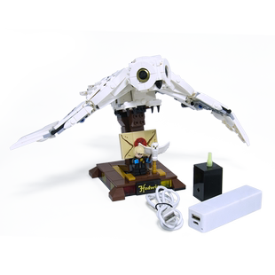 LYB适用乐高75979海德薇哈利波特系列积木装饰电动马达展示架子台