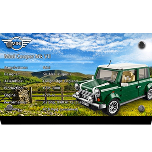 Light your bricks适用乐高10242MINI COOPER亚克力展示铭牌支架