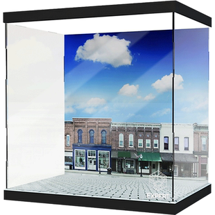 LYB适用乐高街景建筑系列 10255集会广场 模型亚克力展示盒防尘罩