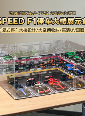 LYB乐一百适用乐高Speed展示盒停车大楼汽车玩具收纳盒仿真停车场