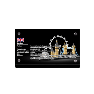 Light your bricks适用乐高 21034伦敦天际线展示牌 亚克力铭牌