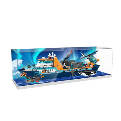 LYB乐一百适用乐高60368城市系列极地巨轮积木亚克力透明展示盒