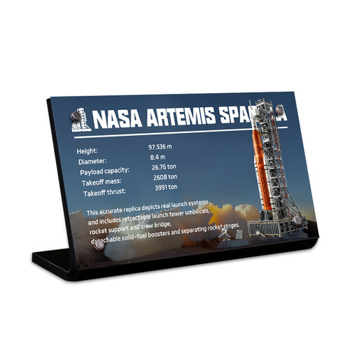 乐一百适用乐高10341NASA阿尔忒弥斯太空发射系统火箭展示铭牌