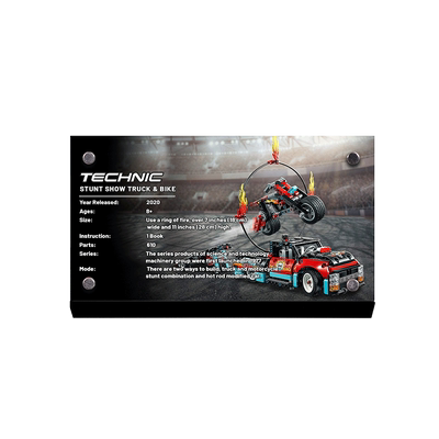 light your bricks适用于乐高42106卡车与摩托车特技表演展示铭牌