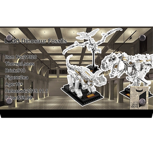 Light your bricks 适用乐高IDEAS 21320恐龙探索亚克力展示铭牌
