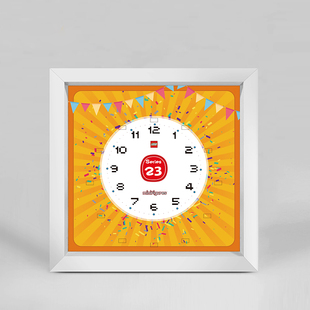 LYB乐一百适用乐高71034人仔抽抽乐第23季钟表相框透明挂墙展示盒