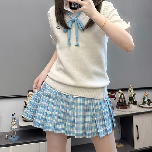 零度/零度句号原创正版jk制服格裙日系学院风半身裙漫画感百褶裙