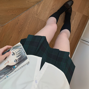 松竹/零度句号原创正版jk制服校供感铜扣箱褶裙日系学院风百褶裙