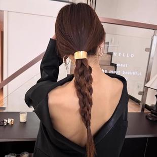 马尾扣子欧美气质发绳金属发勾扎头发饰品2025新款马尾装饰发钩扣