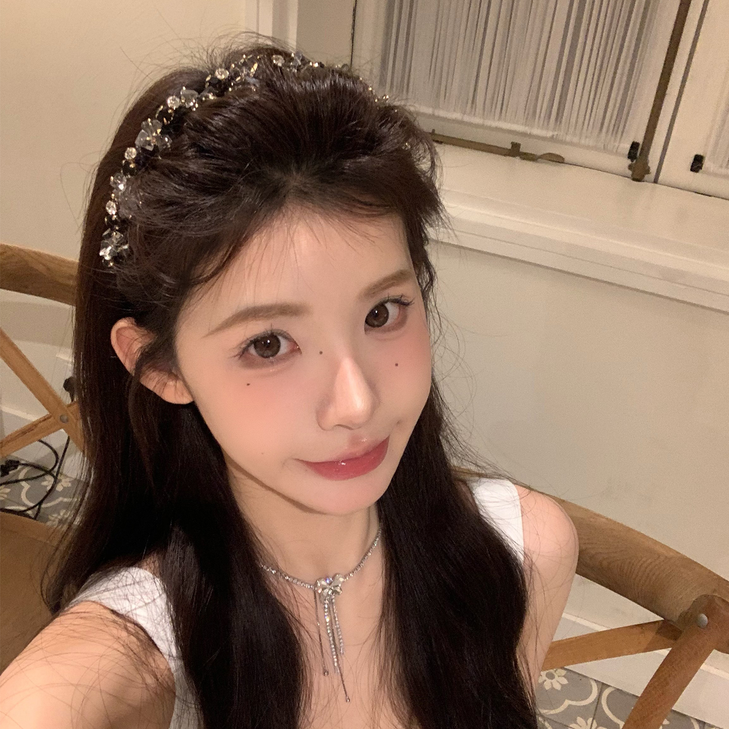 轻奢重工水钻波浪发箍女高级感带齿防滑高颅顶头箍发卡甜美顶箍