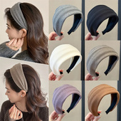 秋冬复古针织宽边发箍2025新款 发卡高颅顶洗脸防滑头箍百搭发饰