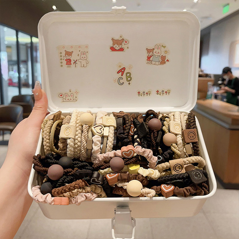 高弹力耐用皮筋女扎头咖色简约高马尾发绳头绳高级感2024新款发圈,饰品/流行首饰/时尚饰品新,发饰,淘宝优惠券,粉丝福利购,淘宝优惠卷