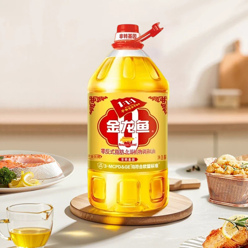 金龙鱼黄金比例调和油5L非转基因家用健康食用油植物油1:1
