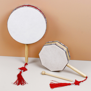 双面八角扇子鼓热巴鼓太平女儿鼓藏族热巴舞鼓儿童舞蹈鼓手鼓花鼓