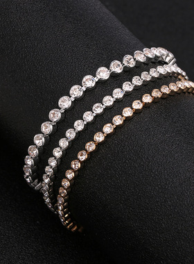 手链女甜美水晶学生手链日韩版闺蜜镀银手饰品简约百搭钻石手镯女