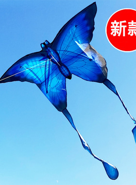 水晶蝴蝶风筝3d立体长尾大人专业儿童分钟易飞潍坊摆地摊