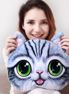 3d猫星人暖手袋充电大号热水袋暖手宝抱枕暖水袋暖宝宝毛绒可拆洗