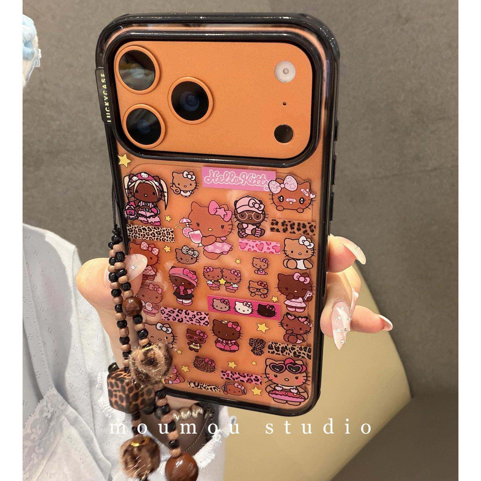 日本卡通满屏豹纹黑皮猫咪适用於苹果17ProMax壳保护套16pro/15,3C数码配件,手机保护套/壳,淘宝优惠券,粉丝福利购,淘宝优惠卷