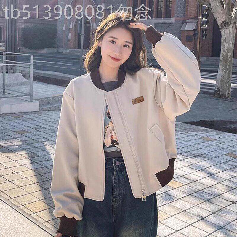 卫衣外套女秋冬季2026新款大码胖mm气质修身美式街头百搭夹克上衣