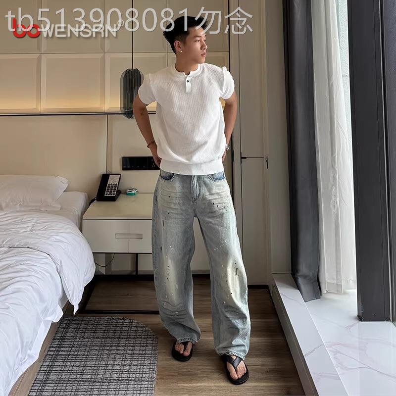 雅痞风亨利领针织polo衫男士短袖T恤2026新款夏季高级感收腰男款