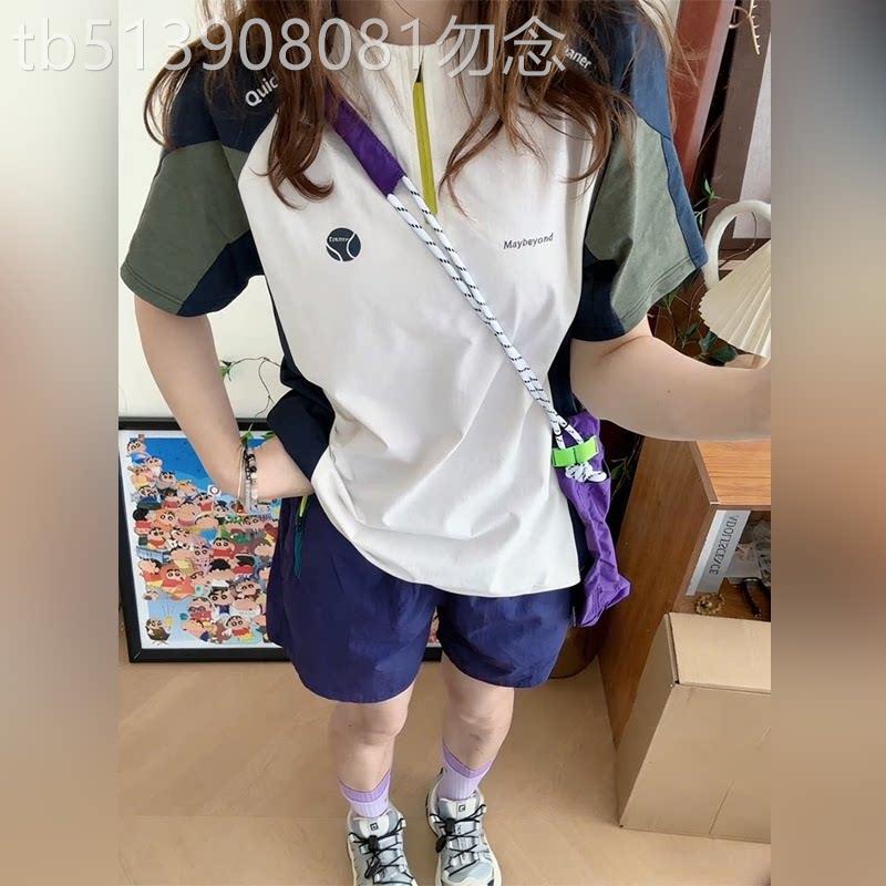 潮牌美式健身速干短袖男女夏季薄款户外防晒骑行服t恤羽毛球半袖