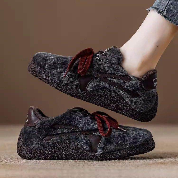 冬季加绒阿甘鞋~|pmr|爆款运动休闲德训鞋女款通勤百搭超火平底