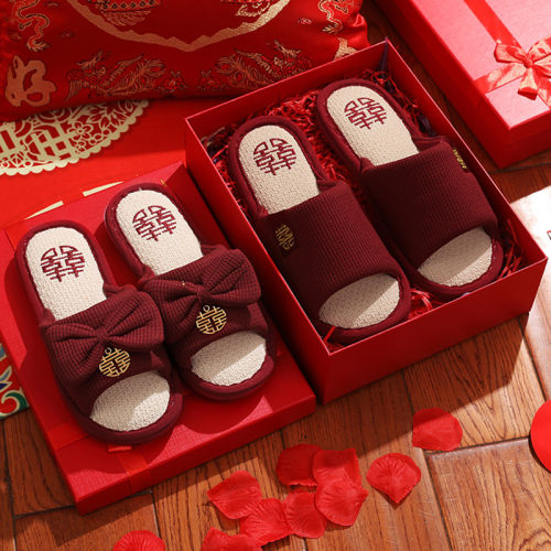 高颜值平价备婚好物陪嫁结婚拖鞋