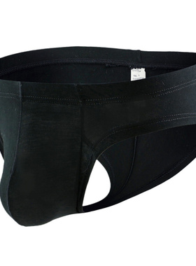 男士小平角半包臀内裤大囊袋透气简约舒适提臀性感四角裤衩