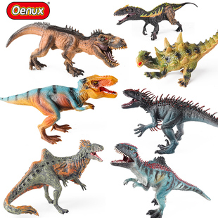 恐龙玩具仿真动物霸王龙雷克斯暴虐龙昆卡猎龙美甲龙男孩侏罗纪