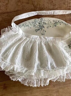 INS款婴幼儿春秋洋气蕾丝花边外搭小围裙女宝宝公主范半身短裙