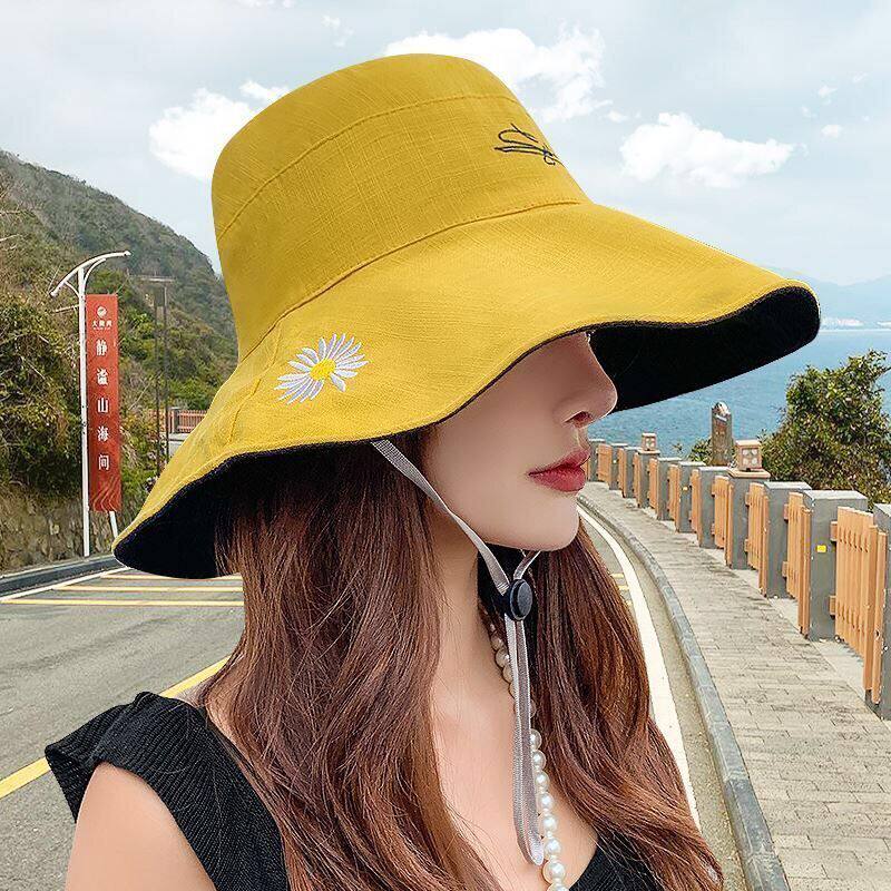 大脸帽子女胖脸夏天适合海边拍照的女人款太阳帽旅游时尚防晒渔夫