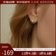 925纯银耳环高级感猫眼石气质耳钉女轻奢2024新款小众设计感耳饰