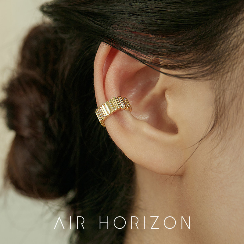 AIR-HORIZON耳夹错落梯形设计女图片
