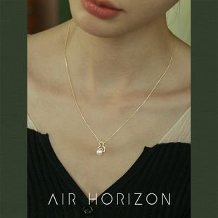 S925银小马珍珠项链女2026新款 本命年生肖马吊坠锁骨链高级感配饰