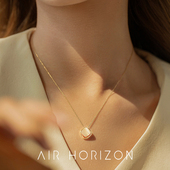 S925纯银轻奢猫眼石项链女2025新款 配饰气质锁骨链 小众高级感女款