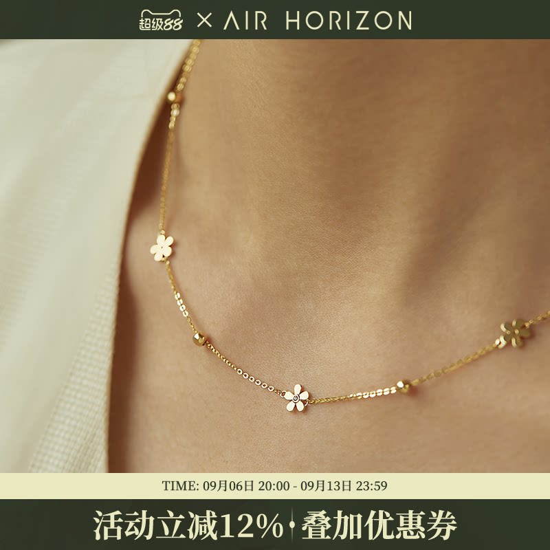 繁花S925纯银项链女2026新款小众轻奢精巧锁骨颈链银饰巨好看配饰